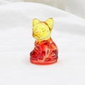 Creative 2-inch yellow and red K9 crystal French bulldog figurine home decor - Red Yellow Gradient