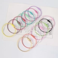 Colorful PVC coated stainless steel wire keychains with secure screw lock connectors - Random Mixed Colors