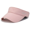 Visera deportiva rosa con letras SPORTS y correa ajustable para correr al aire libre - Ajustable / Rosa