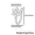 925 sterling silver non-piercing flower nose ring with sparkling cubic zirconia - Flower Cluster - Silver