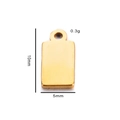 Golden rectangular stainless steel pendant charm 10mm x 5mm for DIY jewelry making - Gold Color 5x10mm Rectangle