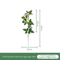 Tallo floral de Pascua artificial con huevos rosa amarillo y morado de 40cm - Rama Pequeña de Huevo de Hoja de Rosa Mini de 7 Puntas A05945