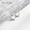 Ciondolo cuore farfalla in conchiglia bianca placcato oro 18k per collane 12x15mm - Ciondolo Cuore in Madreperla 12x15mm Placcato Oro 18K