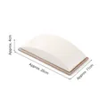 Golden base jewelry display stand with cream white microfiber cushion for bracelets - Curved Necklace Display Board (White & Champagne)