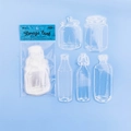 Set van 20 transparante PET-stickers in potvorm voor scrapbooking en knutselwerkjes - Opslagtank