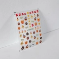 Autocollants ongles 5D relief Cookie Party avec ours et cerises pour manucure d'art - TS-2131 Fête des Biscuits / Relief 5D