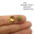 Coupelles de perles 10mm en forme de pétale doré pour la création de bijoux DIY - Sculpture en Relief 3D Vintage (23#)