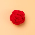 Handmade red crochet rose flower for DIY clothing accessories and crafts decoration - Red Rose Flower Head