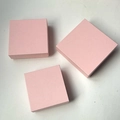 Set of three square pink jewelry organizer boxes with minimalist drawer design - Pink Top-Bottom Lid Box