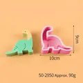 Moule en silicone rose et dinosaure artisanal avec dimensions détaillées de 10 cm x 9 cm - Style Brachiosaure Rose (50-2950-A)