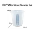 Detail view of 250ml silicone measuring cup with clear scale marks and pouring spout - 250ML / Medium