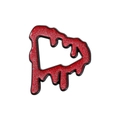 Melting red glitter video player enamel brooch pin with a black metal frame outline - Red (QHXZ1403)