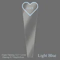 Light blue heart cone sleeve for single rose packaging with LOVE text print - Heart Single Bag-Light Blue / 50Pcs/Bag
