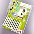 Set di 10 mini spazzole per pulizia fori doccia con setole morbide e manico bianco - In confezione su cartoncino