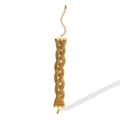 Detail of gold woven mesh bracelet with lobster clasp and S.STEEL engraved tag - YS659 Gold Bracelet
