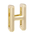 Golden 10mm alloy letter H bead for personalized DIY bracelet and jewelry making - 10mm Full Drill Letter / Letter H