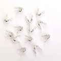 DIY Schmuckherstellung glänzende versilberte Metallfadenklemmen und Endkappen Zubehör - 3mm / Versilbert (Farbbeständig)