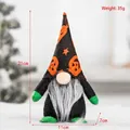 Λούτρινος νάνος Halloween με καπέλο κολοκύθας, 21x11x7cm, 35g για διακόσμηση τραπεζιού - Πορτοκαλί Στυλ Καπέλου