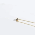 Chic gold chain necklace featuring a square black and gold pendant with letter Z - Letter Z