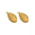 Pendentif en forme de maïs en acier inoxydable doré mat pour bijoux DIY - Maïs Creux Doré