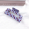 Pince à cheveux carrée vintage lavande avec motifs de papillons rouges et noirs - Lavande
