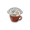 Spilla smaltata Catpuccino con graziosi gatti cartone animato in tazza da caffè - Tazza di Caffè CATPUCCINO