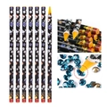 7-piece black nail art wax rhinestone picker pen set with colorful diamond patterns - 17.5cm / Multicolor