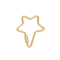 Golden star-shaped stainless steel screw lock clasp for DIY necklaces and bracelets - Spiral Pentagon Star / Gold