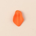 DIY jewelry part featuring an orange acrylic petal pendant with a smooth pearlized finish - 10Pcs Small / Orange