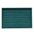 Dark green velvet jewelry tray organizer for rings and earrings display storage - Wide Bar Ring Tray