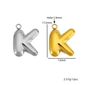 Pendentif lettre K 3D bulle en or et argent pour la fabrication de bijoux DIY collier - Style Suspendu - Lettre K