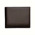 Vintage dark brown leather wallet for men with secure stitching and textured finish - Coffee