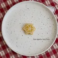 Yellow star wool felt Christmas ornament with white dots and 5x5cm size detail - Snowflake-Yellow