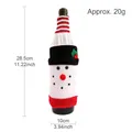 Christmas snowman wine bottle cover made of white velvet with red scarf and hat - Snowman Cartoon Bottle Cover