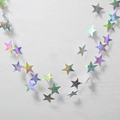 Ghirlanda di stelle iridescenti con finitura olografica arcobaleno per decorazioni - Ghirlanda di Stelle Iridescenti da 4m