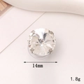 Transparent round faceted gemstone shoe charm with silver four-claw metal base 14mm - C466-14mm Satellite Gemstone