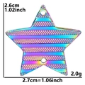 Detalle de dije de estrella arcoíris de 2,6cm x 2,7cm y peso 2,0g para joyería DIY - Arco iris