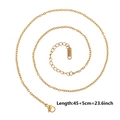 Collana a catena a croce dorata in acciaio inossidabile 304 da 45+5 cm - 1.6mm / 45+5cm / Oro