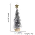 Mini 30cm tabletop Christmas tree with snow effect, gold star, and wood base - 30CM Silver Snow Dipped