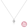 Halskette aus S925 Sterlingsilber mit Evil-Eye-Diamantanhänger in silbernem Finish - Weißgold
