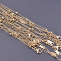 1,6mm vergoldete Halskette aus Edelstahl mit Perlenkette für DIY-Schmuckherstellung - Gold