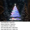 Anime style purple Christmas tree static window decal in gradient blue and violet tones - Small (40x55CM) / Purple Christmas Tree Static Cling