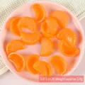 Künstliche Orangenscheiben für DIY-Bastelarbeiten, Harzfrucht 3.6x2.5cm 2.9g - Hohle Orangenspalte