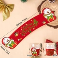 Set of 10 red Christmas bear cup sleeves with snowman and tree for festive cake decor - 10 Pieces / Cup Sleeve Snowman Bell Red