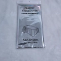 Silver plastic tablecover 54x108 inches in retail packaging for party decoration - Silver 1.37*2.74m