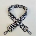 Detail of leopard print bag strap with adjustable gunmetal buckle and lobster clasp - Pattern 47 Gunmetal Clasp