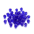 Close-up of faceted deep blue bicone crystal glass beads for DIY jewelry making - 3mm / Dark Blue
