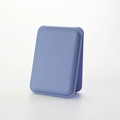Purple PU leather MagSafe magnetic card holder wallet and phone stand for iPhone 16 - Lavender