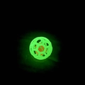 Luminous TPR rubber dog toy ball with green glow-in-the-dark hollow design - Glow with Tennis Ball
