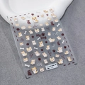 3D embossed nail sticker featuring cute Corgi dog patterns and paw prints model TS-3235 - Home Corgi-New Relief (TS-3235)